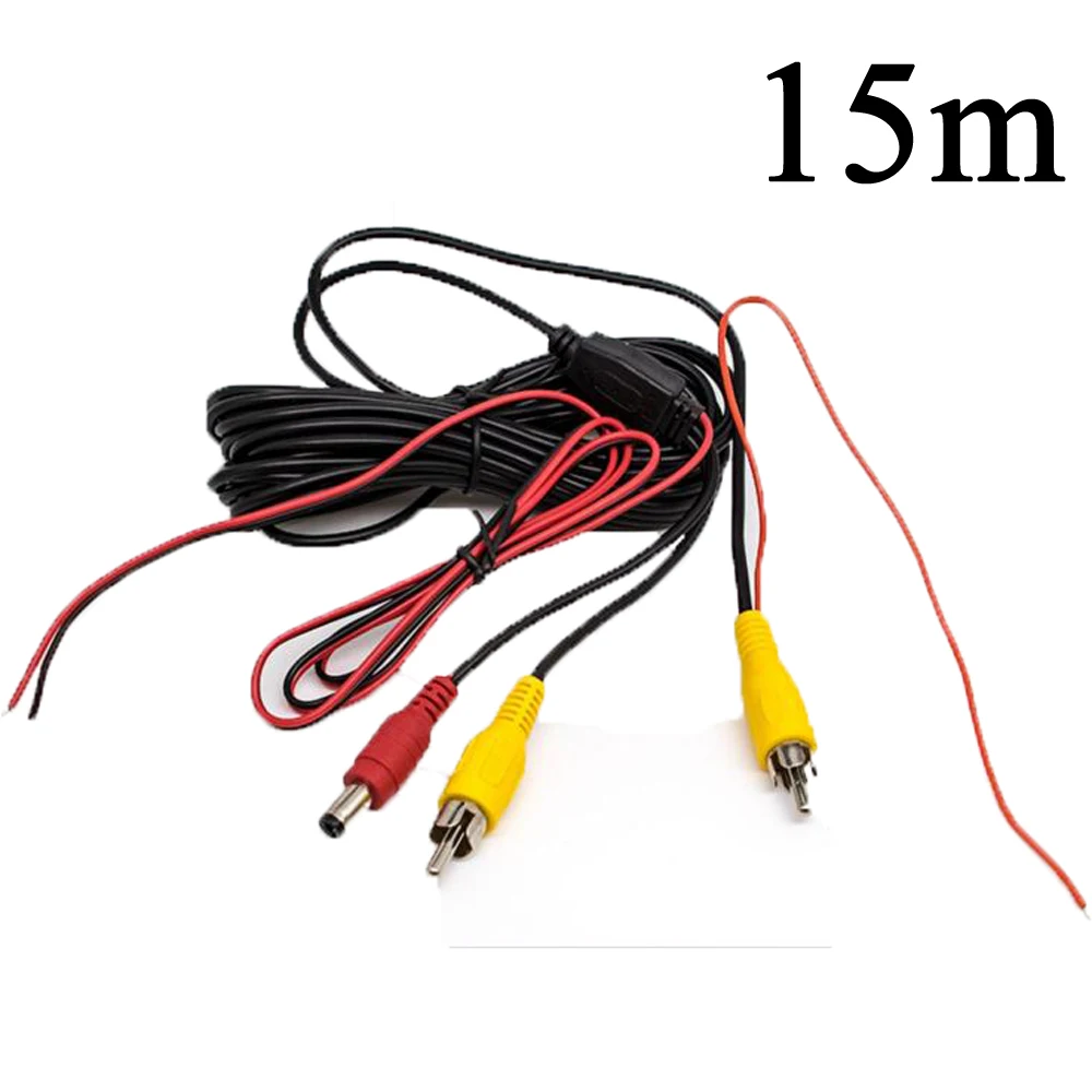 Car Reversing Video Camera Power Cable Universal Navigation Rear View Lotus Head AV Extension Cable More Stable Transmission