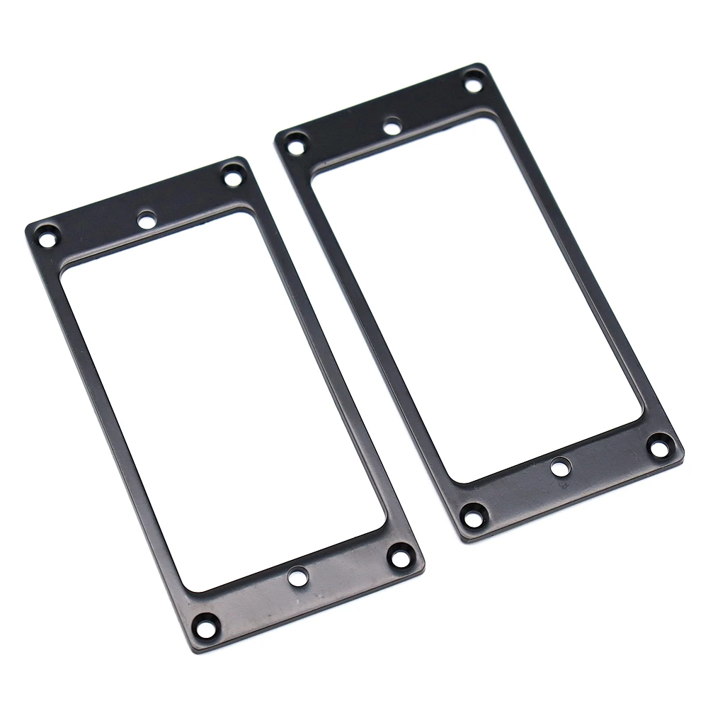 2 pcs Metal Pickup Ring Cover Frame Flat Pickup Mounting Rings for LP/SG Guitar