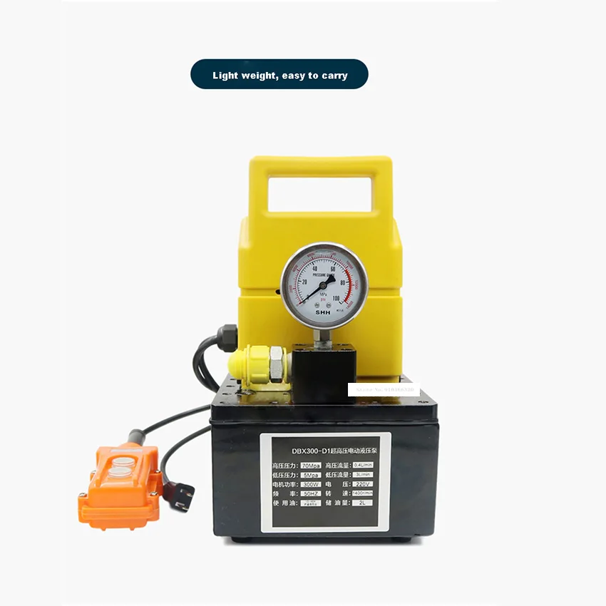 DBX300-D1/DBX300-D2 Portable Hydraulic Press Small Electric Hydraulic Pump Station Mini Type Oil Press 1400r/ Min 300W 220V