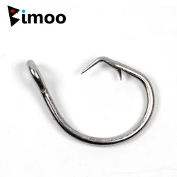 Bimoo Big StainlessSteel Circle Hook Claw Tip Strong Saltwater Fishing Hook for Trolling Rigging Large Tuna Shark 24/0 20/0 28/0