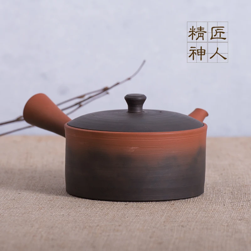 

Spot often slippery burn imported from Japan famous hong second hand side pot of red sun 】 zhu mud kiln teapot