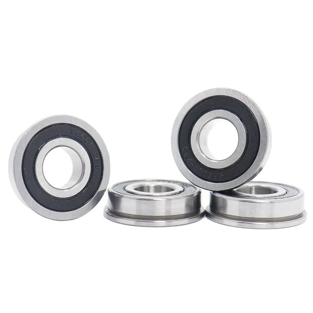 

F6001RS Flange Bearing 12x28x8 mm ABEC-1 ( 4 PCS ) Flanged F6001 RS 2RS 6001RS Ball Bearings