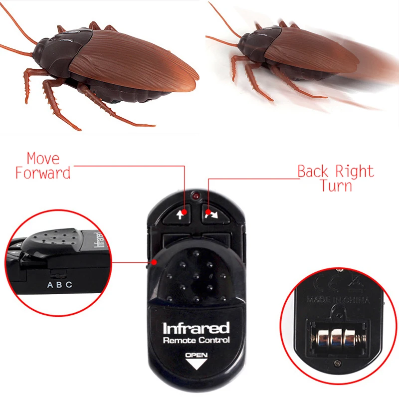 Infrared Remote Control Insect Toys Simulation Spider Ants Cockroaches Electric RC Toy Halloween Gift For Adult Prank Insects