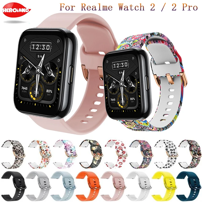 Tali Silikon Lembut 22MM untuk Jam Realme 2 / 2 Pro Gelang Jam Tangan Pintar Gelang Pengganti untuk Jam Realme S/Pro Sabuk Gelang