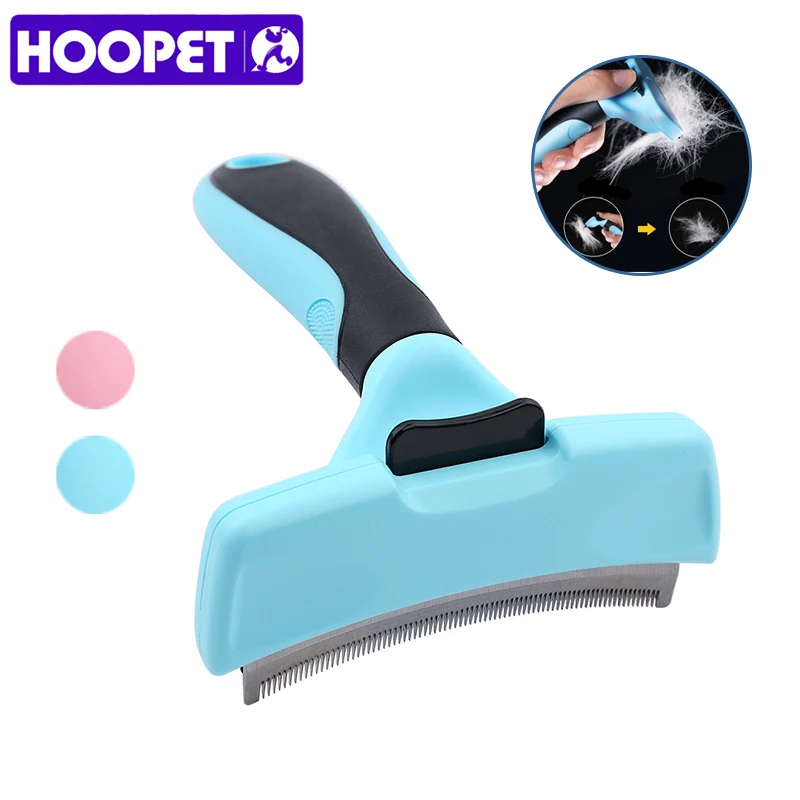 HOOPET Hair Removal Comb for Dogs Cat Detangler Fur Trimming Brush Grooming Tool For Matted Long Hair Curly Pet