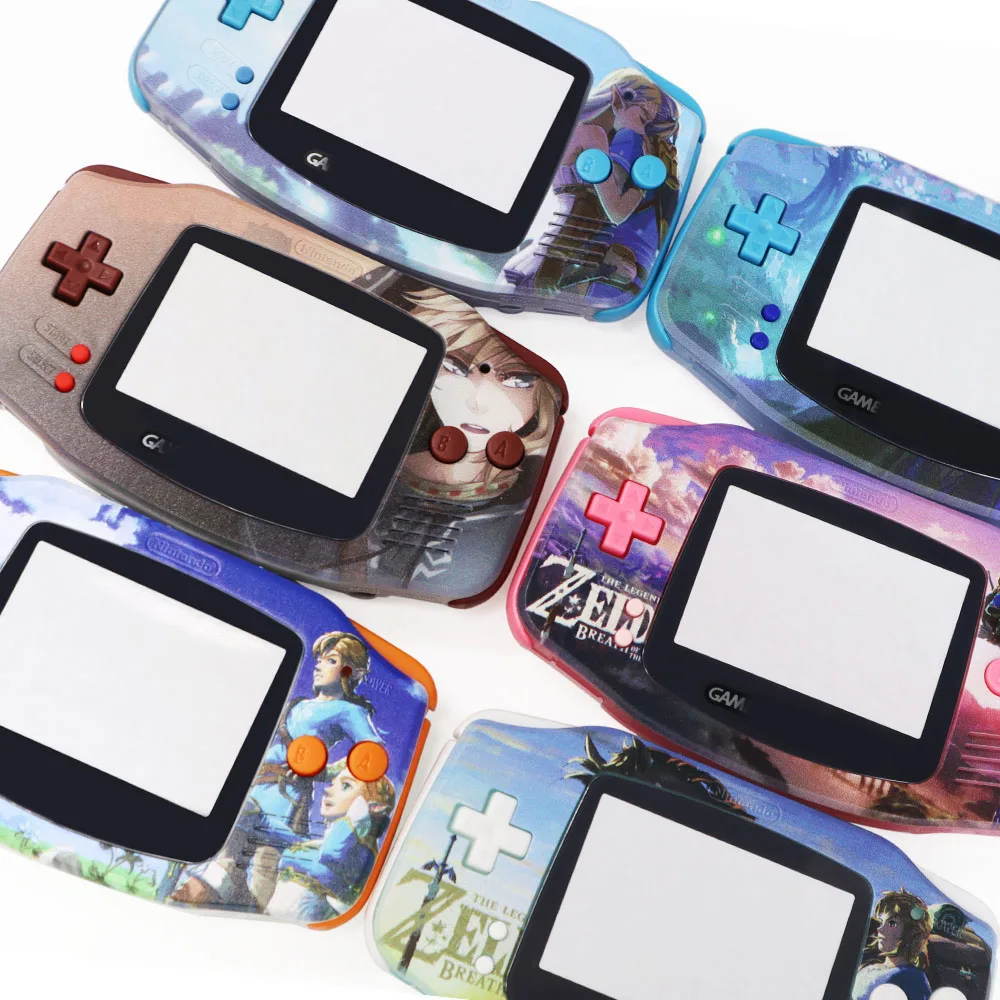 GBA New Customized UV Printed Full Viewing Housing Shell Case Complete Kit for Nintendo Gameboy Advance GBA Console