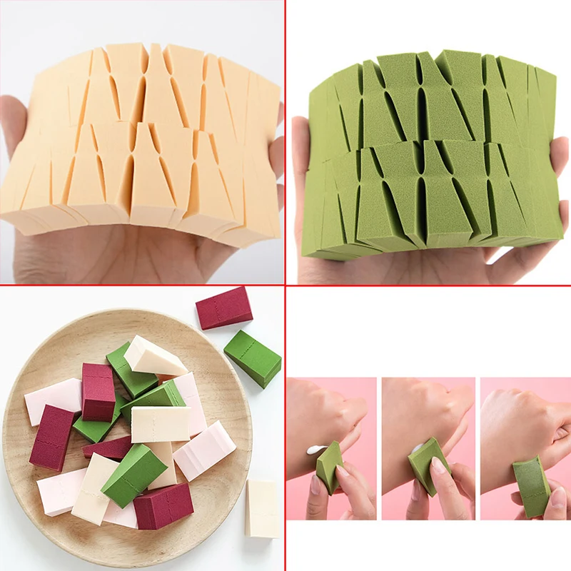 24pcs Hot Sale Makeup Foundation Triangle Sponge Face Cosmetic Puff Cosmetic Sponge Tools