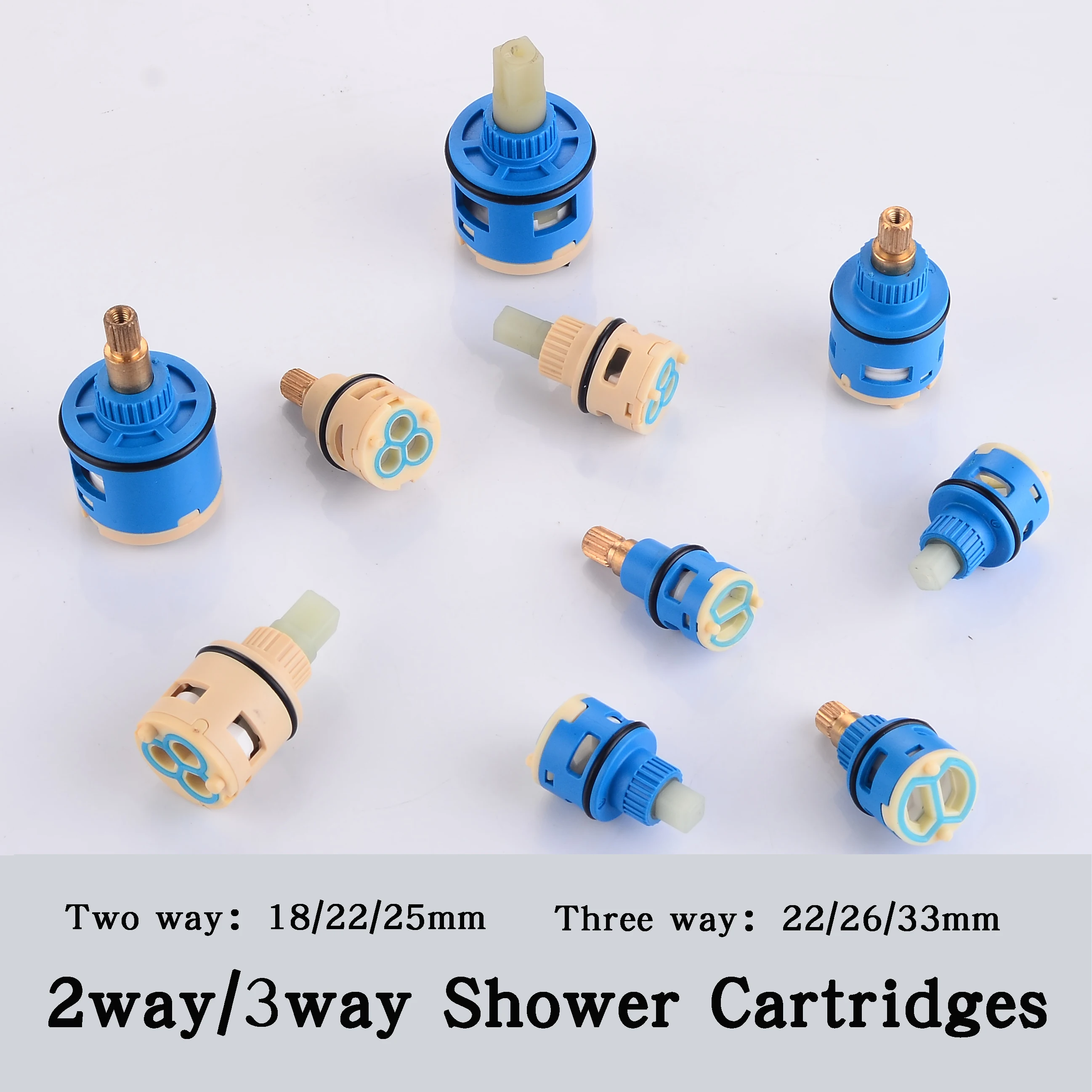 Faciio Douche Valve Keramische Kraan Cartridge 2/3/4/5 Manier Douche Diverter Mengkraan Vervangende Onderdelen maten 22/26/33 Mm