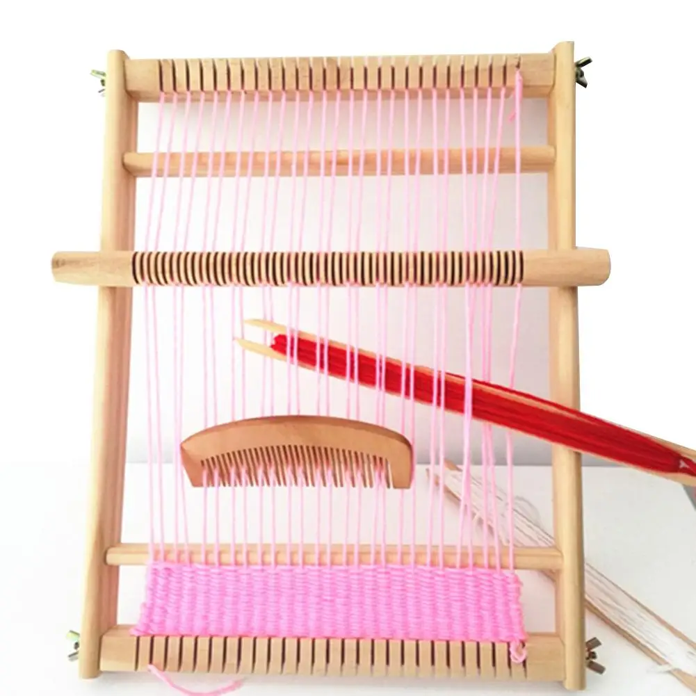 WoodenKnitting Machine WeavingFrame DIY Knitted Toys Wool WeavingHandcraft Household Wooden Knitting Machine