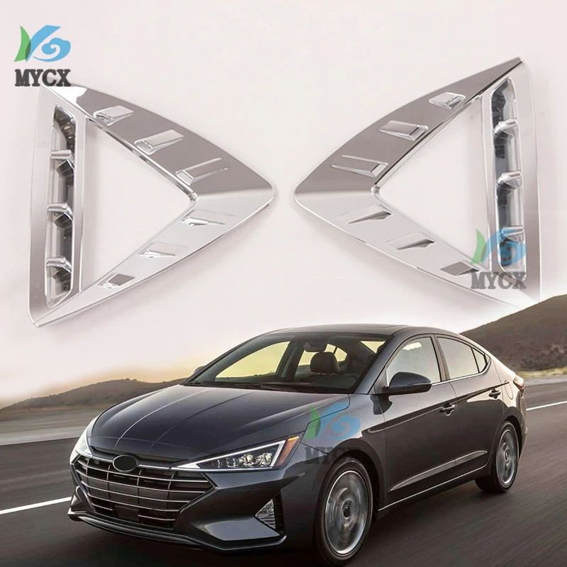 HOT FOR Hyundai Elantra 2019 2020 Front Fog Lamp Frame Decoration Special Fog Lamp Spotlight Fog Lamp Decoration Strip