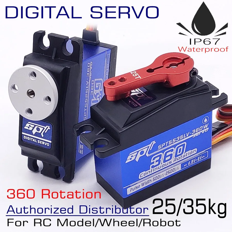 Servo Numérique RC 25kg/cm – Haute Vitesse étanche IP66 – Pour Crawler Robot Bateau Servo Pour Crawler 1/10 1/8