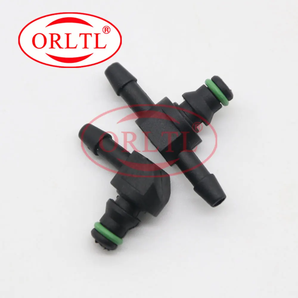 5 PCS L Type Return Oil Backflow for BOSCH for DENSO Series Diesel Cr Fuel Injector Plastic 3 Two-way Joint Pipe LOT S0538