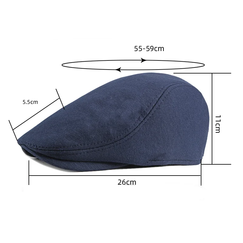 Men\'s Spring Autumn Beret Male Horn Korean Retro Solid Peaked Cap Forward Hat For Women Protection Elasticity Peaky Blinders D13