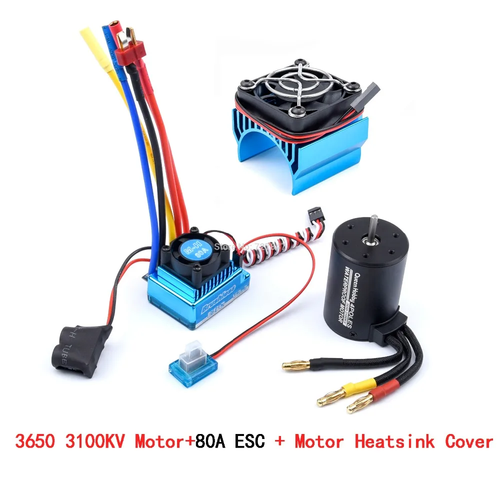 3650 2300KV / 3100KV / 3900KV / 4300KV / 5200KV Borstelloze Motor & 45A 60A 80A 120A Esc Combo Voor 1:10 Rc Auto Boot Deel