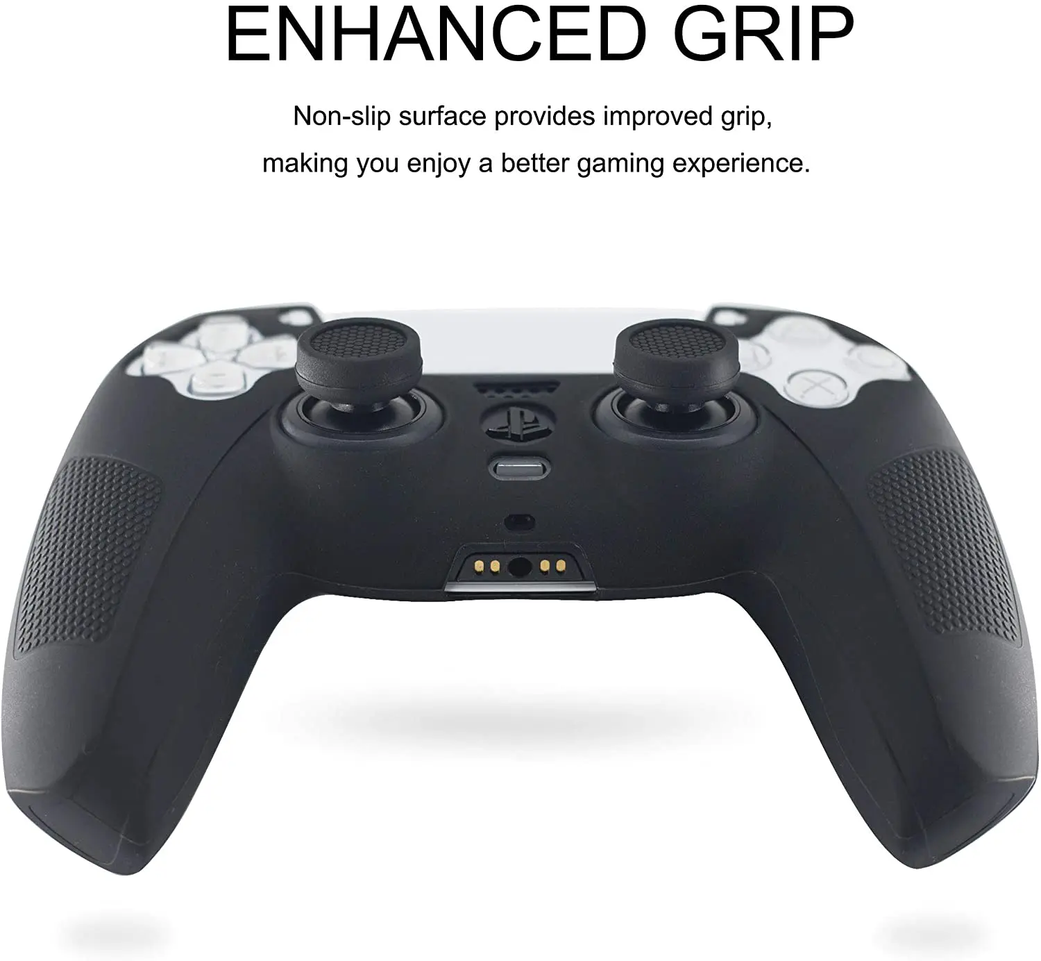 PS5 تحكم قبضة عدم الانزلاق الراحة سيليكون الجلد غطاء حامي حافظة لجهاز بلاي ستيشن 5 DualSense المقود المراقب