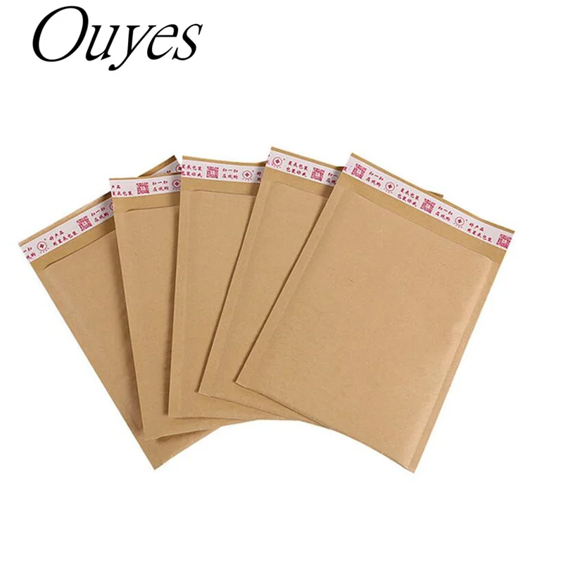 Enveloppes d\'expédition à bulles en papier kraft, sacs d\'expédition d\'affaires, sac à bulles moindre, enveloppe rembourrée, emballage en poudre, 100