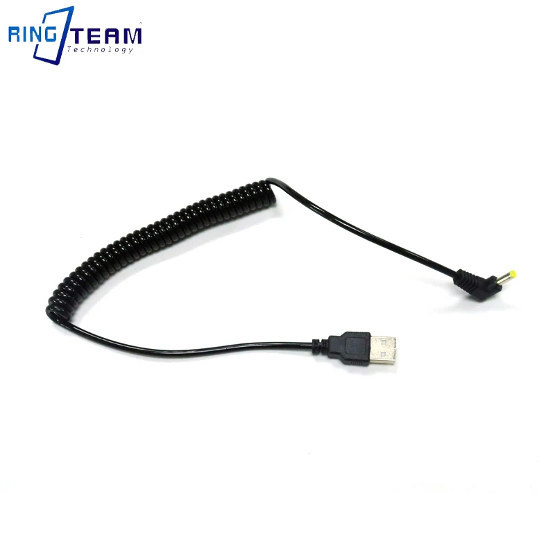 Suitable for Panasonic HD Video DV Camera 5V 2A DC Drive USB To DC4.0×1.7mm Male Spring Wire Power Cord