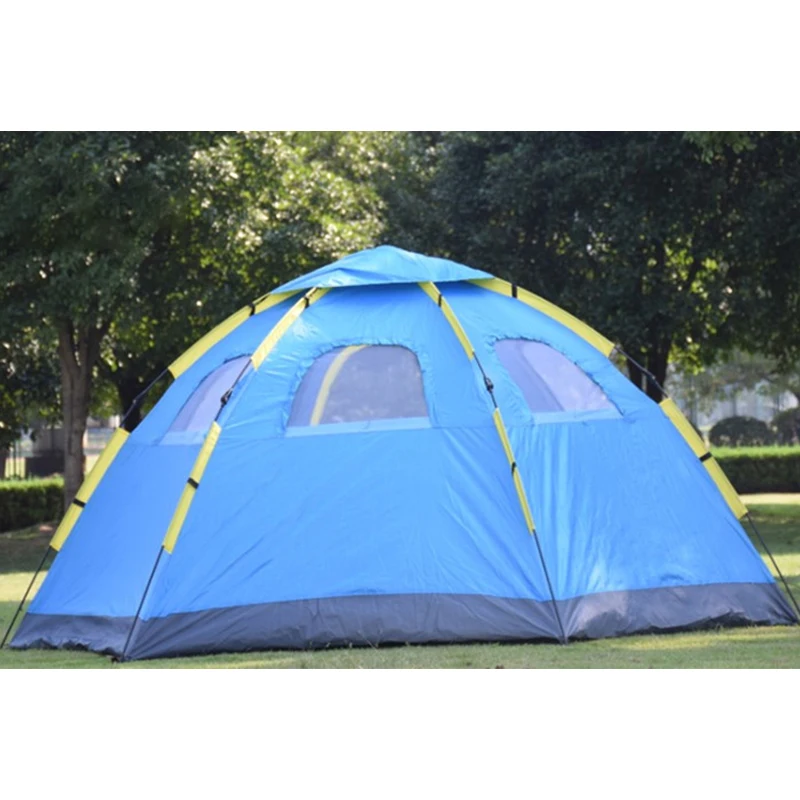 

Автоматическая палатка для кемпинга на 6-8 человек с 1 дверью и 5 окнами, палатка для юрта с защитой от ультрафиолета, большая уличная палатка для пляжного поля, кемпинга