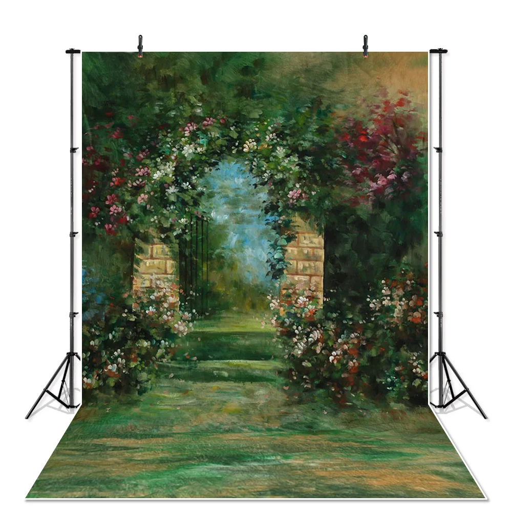 

Old master oil painting backdrop for photography garden park background for photo studio canvas cloth photo shoot portrait prop