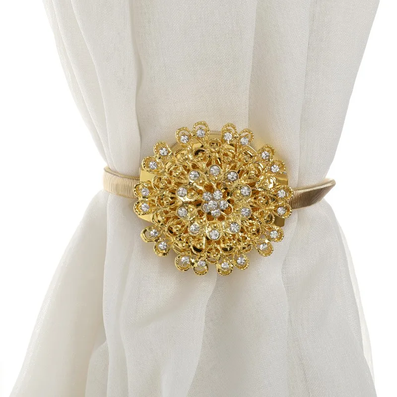 1 pz forte magnete tenda fermacravatta a forma di fiore tende magnetiche fibbia finestra screening clip accessori della stanza allegare Rideaux