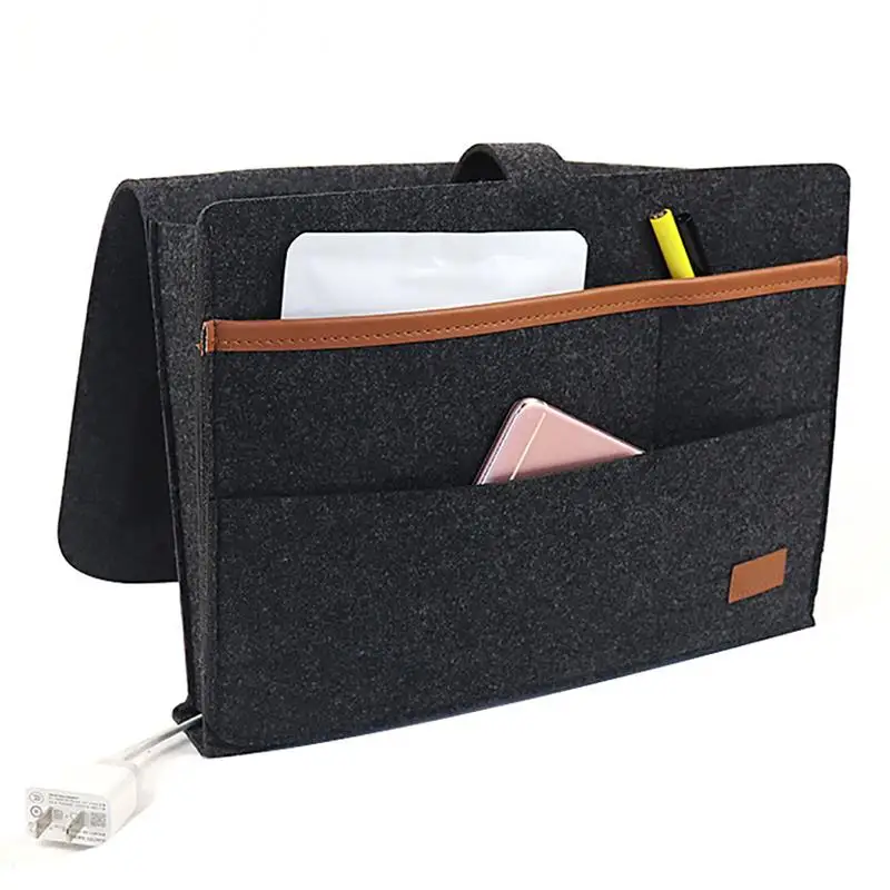 

Creative Felt Bed Storage Bag Pockets Felt Bedside Hanging Storage Organizer Holder For Bed Table Sofa Home Storage