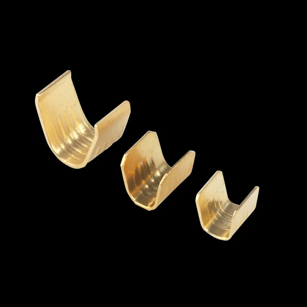 100 sztuk/partia zacisk w kształcie litery U H62 mosiężna klamra z drutu Poly drut złącze drutu nosowego 454TABC 0.2-10mm2