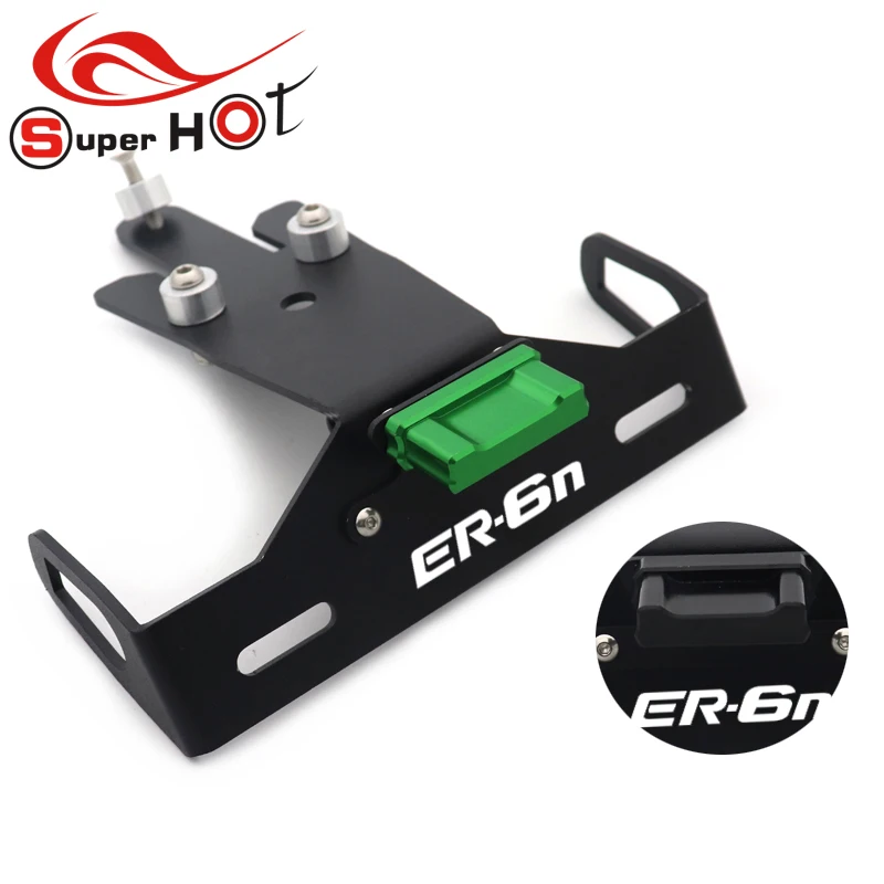 

Motorcycle Accessories License Number Plate Frame Holder Bracket With Light for Kawasaki ER-6N ER-6F ER6N ER6F 2012-2017