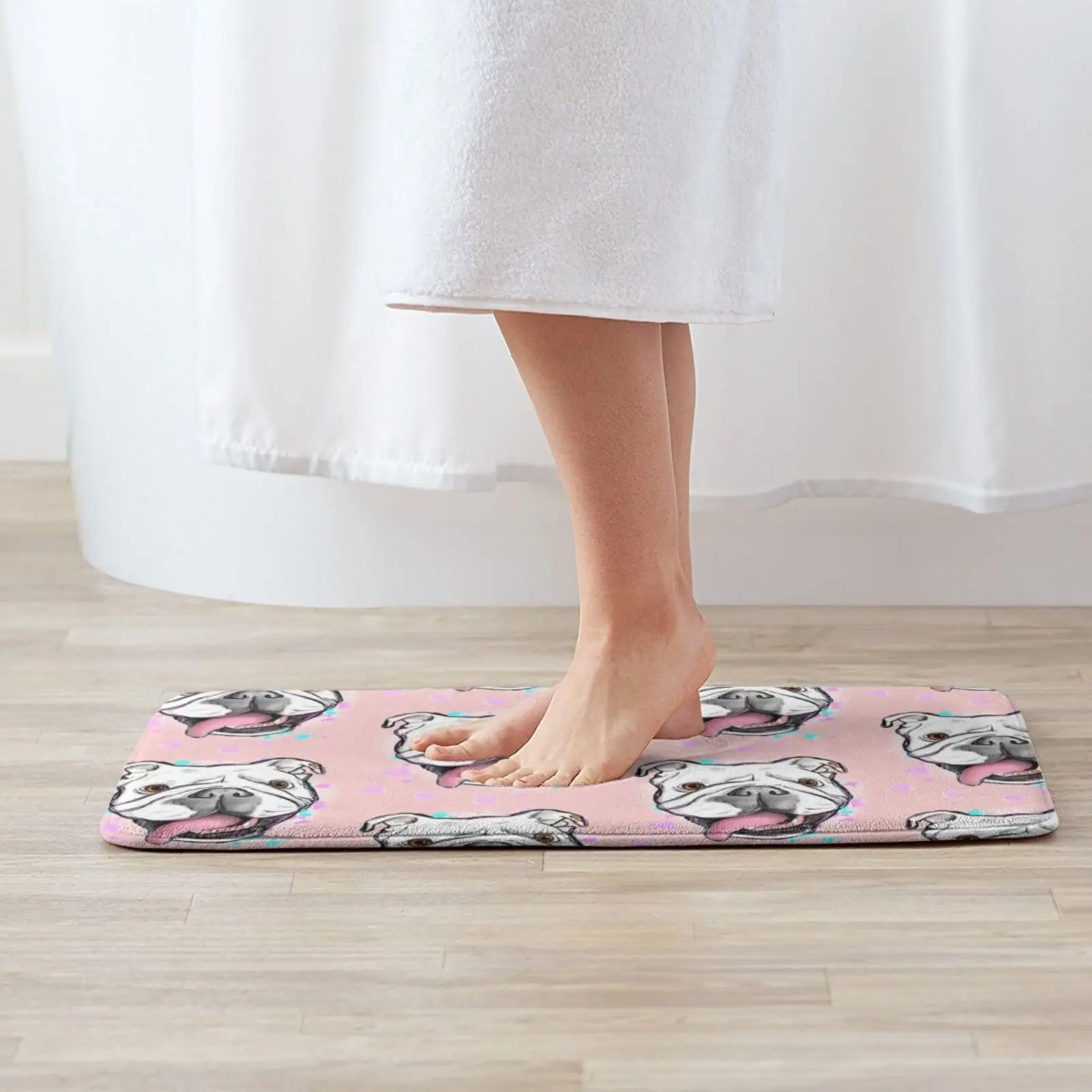 Princess Buttercup In The Pink Soft Non-Slip Mat Rug 3157 Carpet Cushion Bulldog English Bulldog Bully Dog Pet