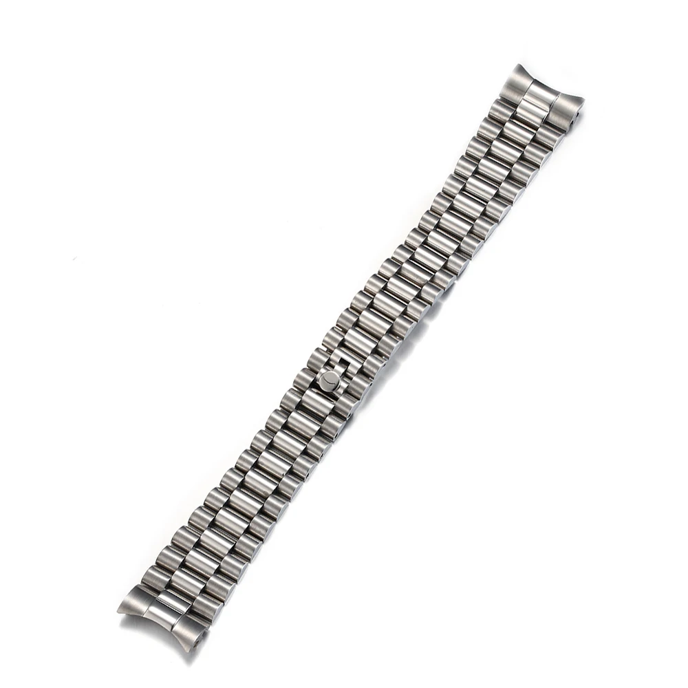 20mm  Solid Stainless steel  President Watch Band Strap Curved End fit for ROLX Watch