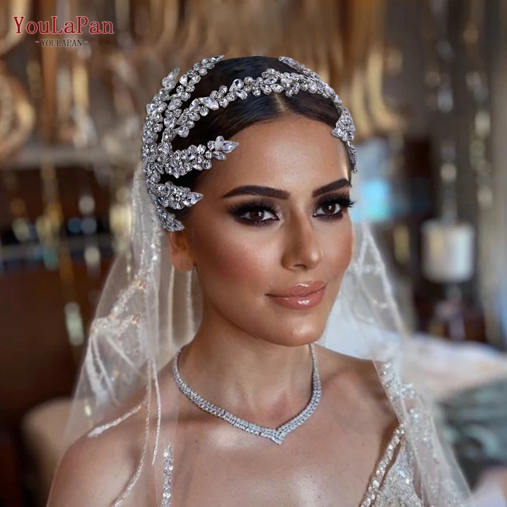 YouLaPan HP425 Bridal Headbands Wedding Tiara and Crown Crystal Headwear Rhinestone Wedding Accessories women Bride Headpiece