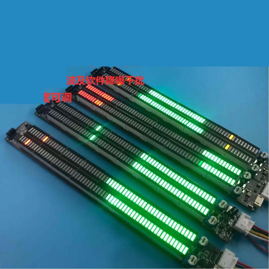 Multi-mode 64 LED Level Indicator Light Music Spectrum Display A-column Atmosphere Light Audio Rhythm Lamp Diy D-c 12V 24V CAR