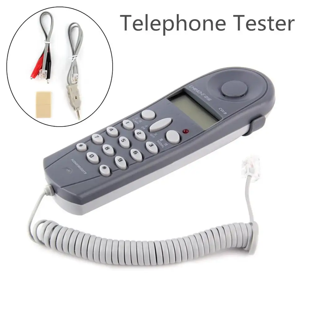 1 Set Telephone Phone Butt Test Tester Lineman Tool Network Cable Set Professional Device C019 Check FOR Telephone Line Fault