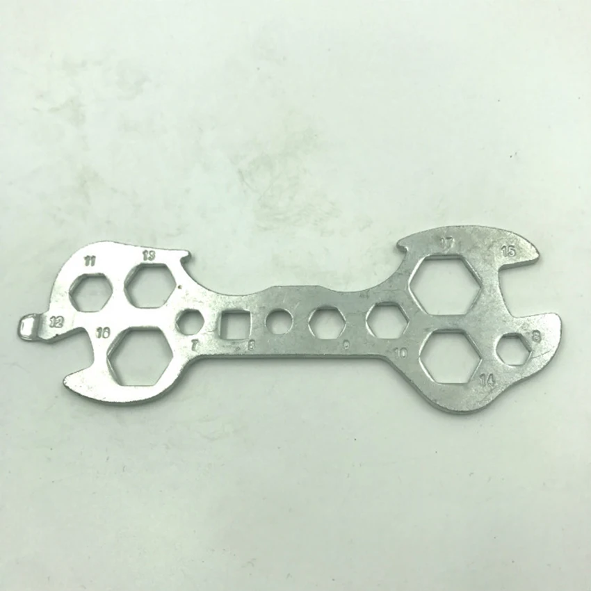 Bicycle Mountain Bike Hex Wrench Multi Functions Steel Porous Hexagon Spanner 8, 9, 10, 12, 14, 15, 16, 17 mm, Hand Repair Tool