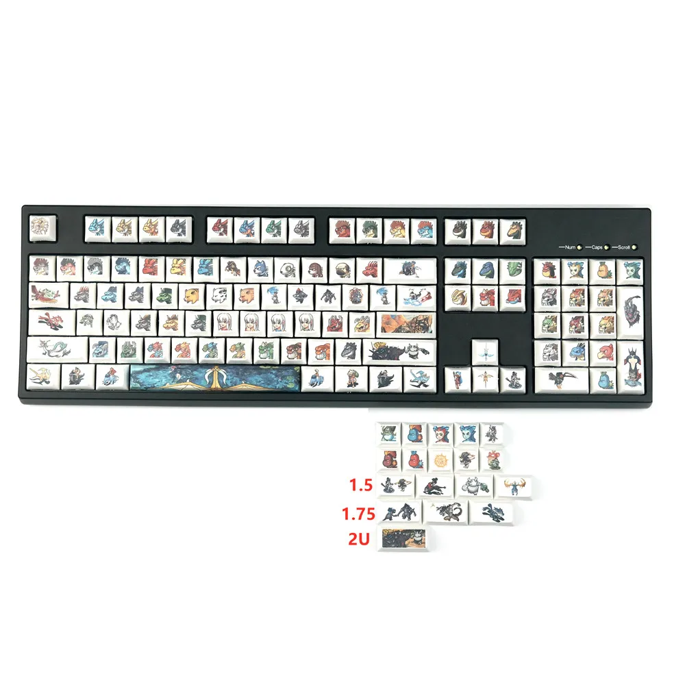 

1 set XDA monster sublimation keycap personalized cartoon for cherry MX switch mechanical keyboard