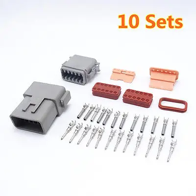 12 pins Connector Deutsch DT06-12S DT04-12P Waterproof Auto Plugs 10PCS/lot Sale