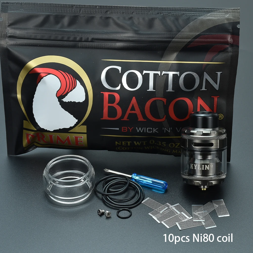 Vape Kylin M PRO RTA Diameter 24.2mm 6ML/8ML DIY Rebuildable Tank Atomizer Top Airflow airflow intake adjustable Atomizer