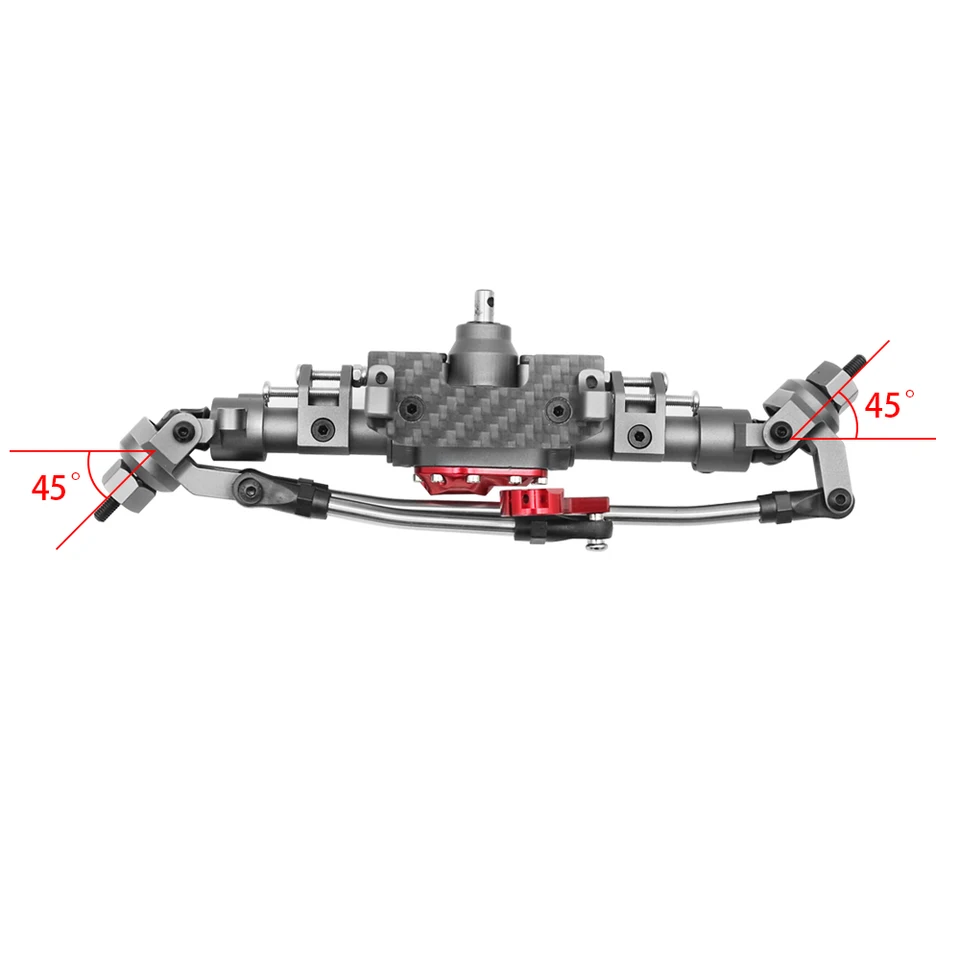 SCX10 II Aluminum Alloy CNC Front Rear Axle Set 30T/8T for 1/10 RC