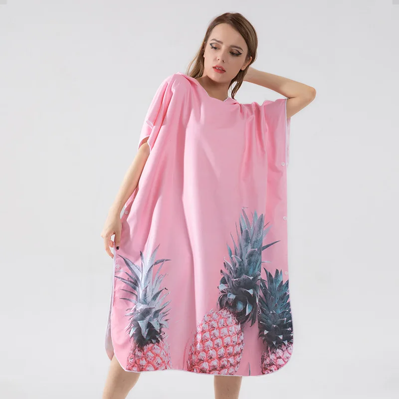 Microfiber Bath Towel Bathrobe Beach Dress Fast Dry Wrap Women Hooded Cloak  Robe De Plage Beach Dress Holiday Swimming SPA Wear - AliExpress 200574005