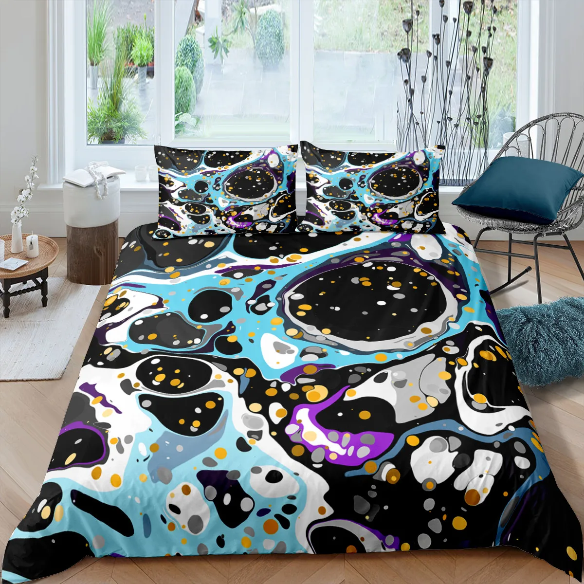 

Home Textiles Luxury 3D Marble Print Duvet Cover Set 2/3 Pcs Pillowcase Kids Bedding Set AU/EU/UK/US Queen and King Size