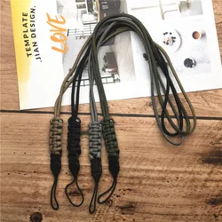 Military Grade Paracord Lanyard Necklace Keychain Wrist Strap Parachute Rope Badge Cellphone Outdoor Survival Men