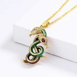 925 Silver Handmade Enamel Epoxy Oil Colored Snake Pendant Necklace Snake Design Jewelry Lady Party Birthday Gift