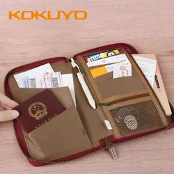 Japan KOKUYO Bleistift Fall Einem Meter Neue Reine REISE Reise Lagerung Tasche Tragbare Einfache Passport Dokument Multi-Funktion
