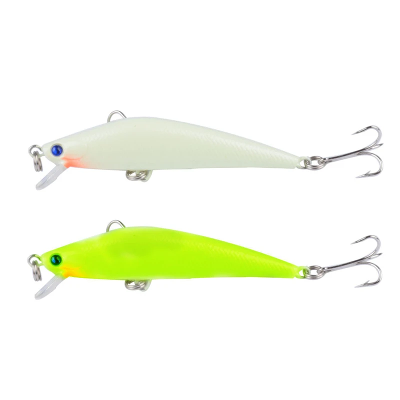 

1Pcs 3D Luminous Night Fishing Bait 8cm 8g Bass Minnow Lures with Treble Hooks Artificial Hard Crankbaits Pike Carp Pesca Tackle