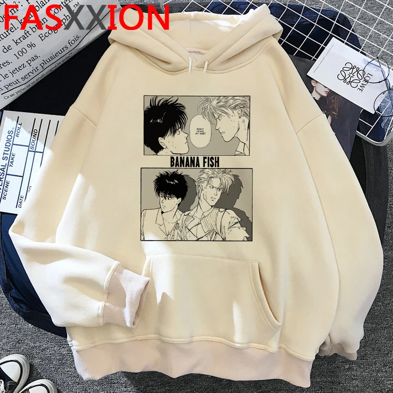 Harajuku Banana Fish Aesthetic Manga Hoodies Women Japanese Anime Graphic Casual Sweatshirt Streetwear Winter Hoody Female