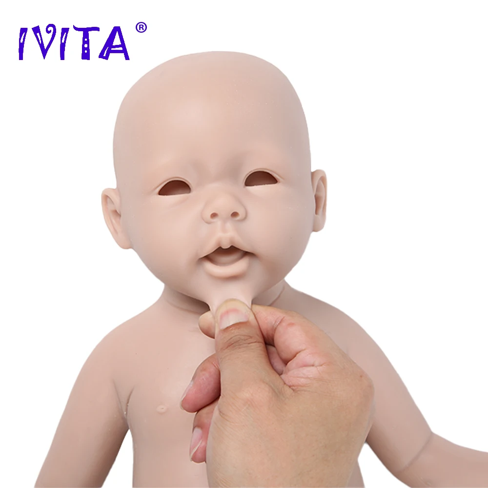 IVITA WG1515 50cm 4000g Realistic Silicone Reborn Baby Doll Unpainted Soft Baby Dolls DIY Blank Toys Kit for Children Gift