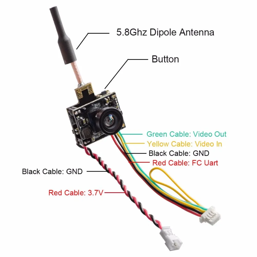 AKK AIO-SA 5.8Ghz AIO-Transmitter Mini Micro fpv Camera Support Smart Audio Like Tiny Whoop Blade Inductrix