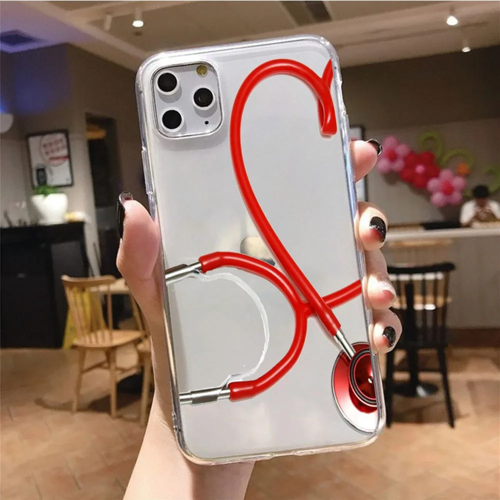 Cute Cartoon Medicine Doctor Nurse Phone Case For iphone 15 14 13 Pro Max 12mini 12 11 ProMax XS MAX XR SE2 14 Plus X