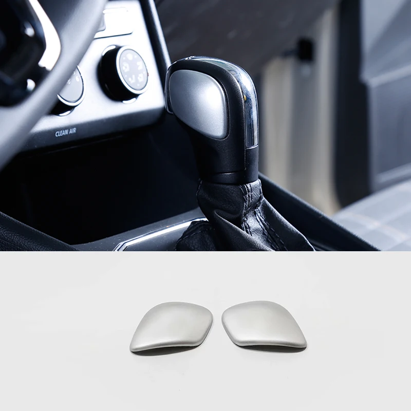 

For Seat Tarraco 2018 2019 2020 ABS Matte Silver Car gear shift lever knob handle Cover Trim Sticker Accessories Styling 2pcs