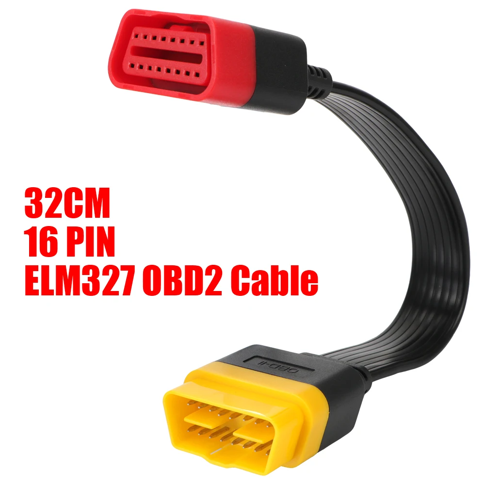 

32cm Extension Cable Extender For Car OBD2 Diagnostic Tools OBDII Scanner Code Reader 16 PIN Male to Female Adapter Accessories