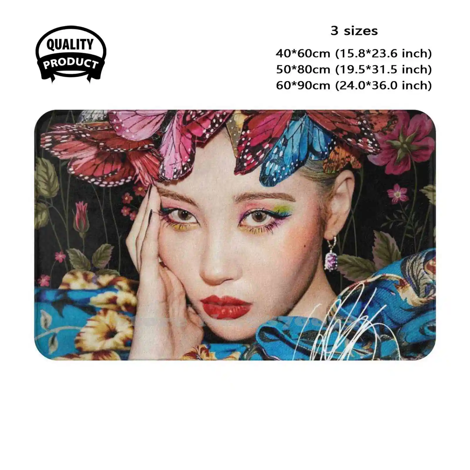 Sunmi ? ? - Lalalay ( With Printed Autograph ) Soft Cushion Home Carpet Door Mat Car Rug ? ? Autograph Gashina Heroine K Pop